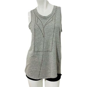 3.1 Phillip Lim Asymmetrical Studded Tunic Tank in Gray